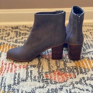 Never worn Grey “Suede” Booties